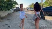 न्यू सेक्सी वीडियो Two girls walk in public without panties and show pussies HD